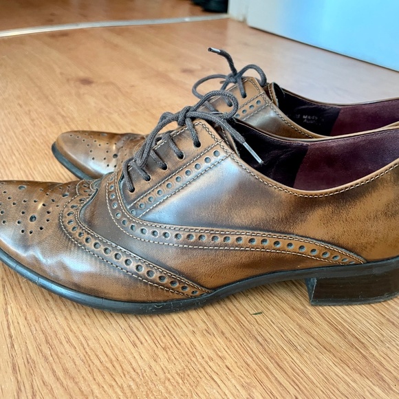 Brown Leather Gabor Dress Shoes, Made in Germany, Size 6.5 - Picture 3 of 5
